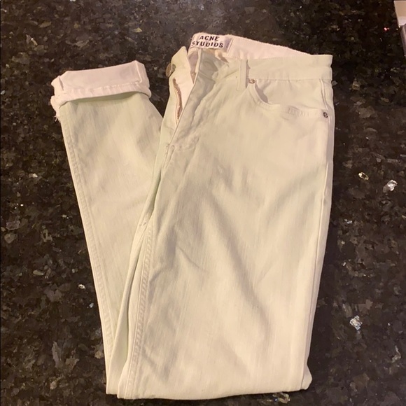ACNE STUDIOS JEANS 28/32 Spring Summer Club Beach Skinny Hamptons Mint Green - Picture 2 of 6